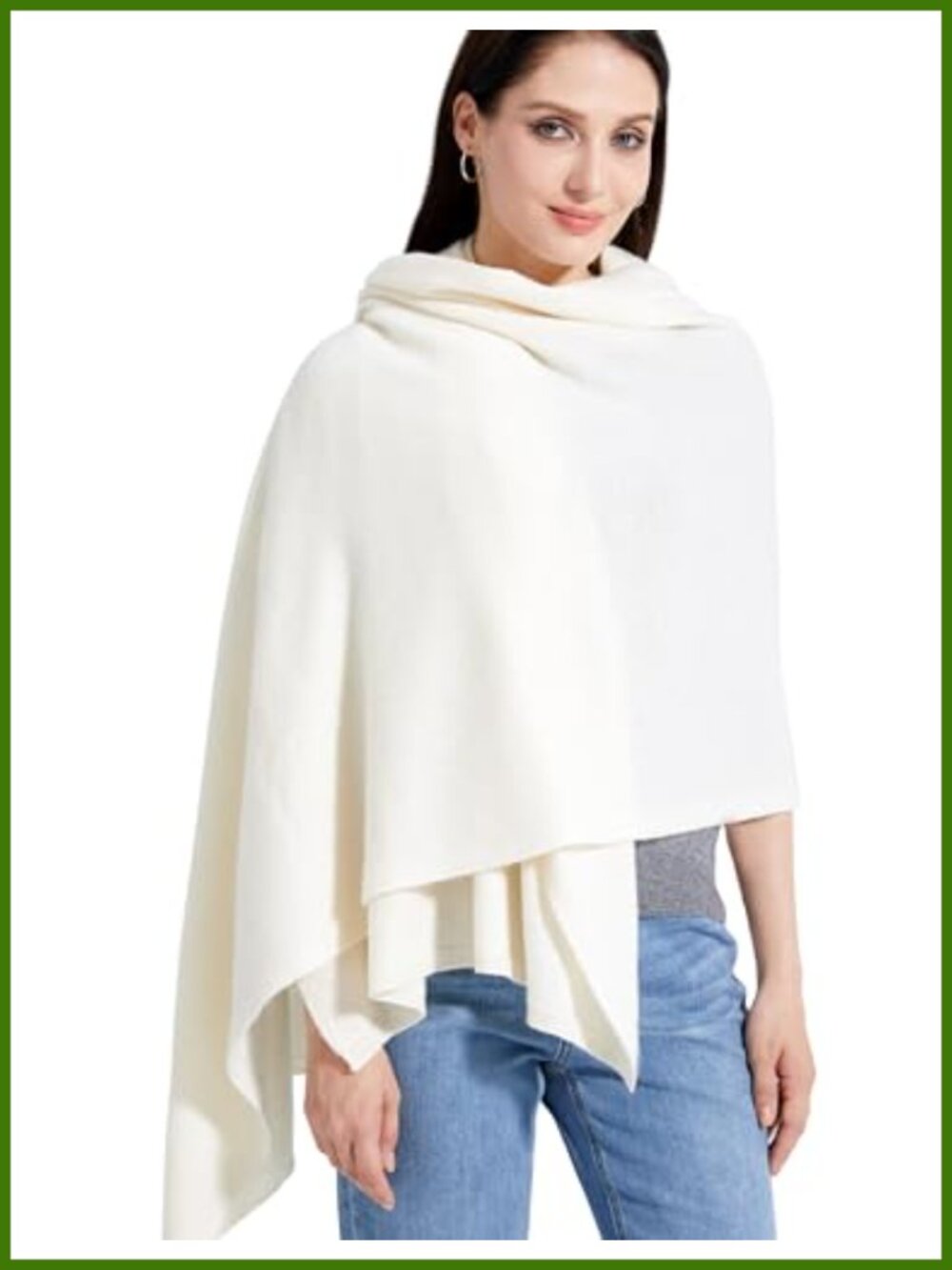 Cashmere Wool Blend Wrap Chic Scarf Stole Women Travel Extra Large 87x28